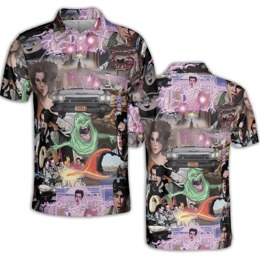 Ghostbusters Comic Style Montage AOP Men/Women Polo Shirt - 2