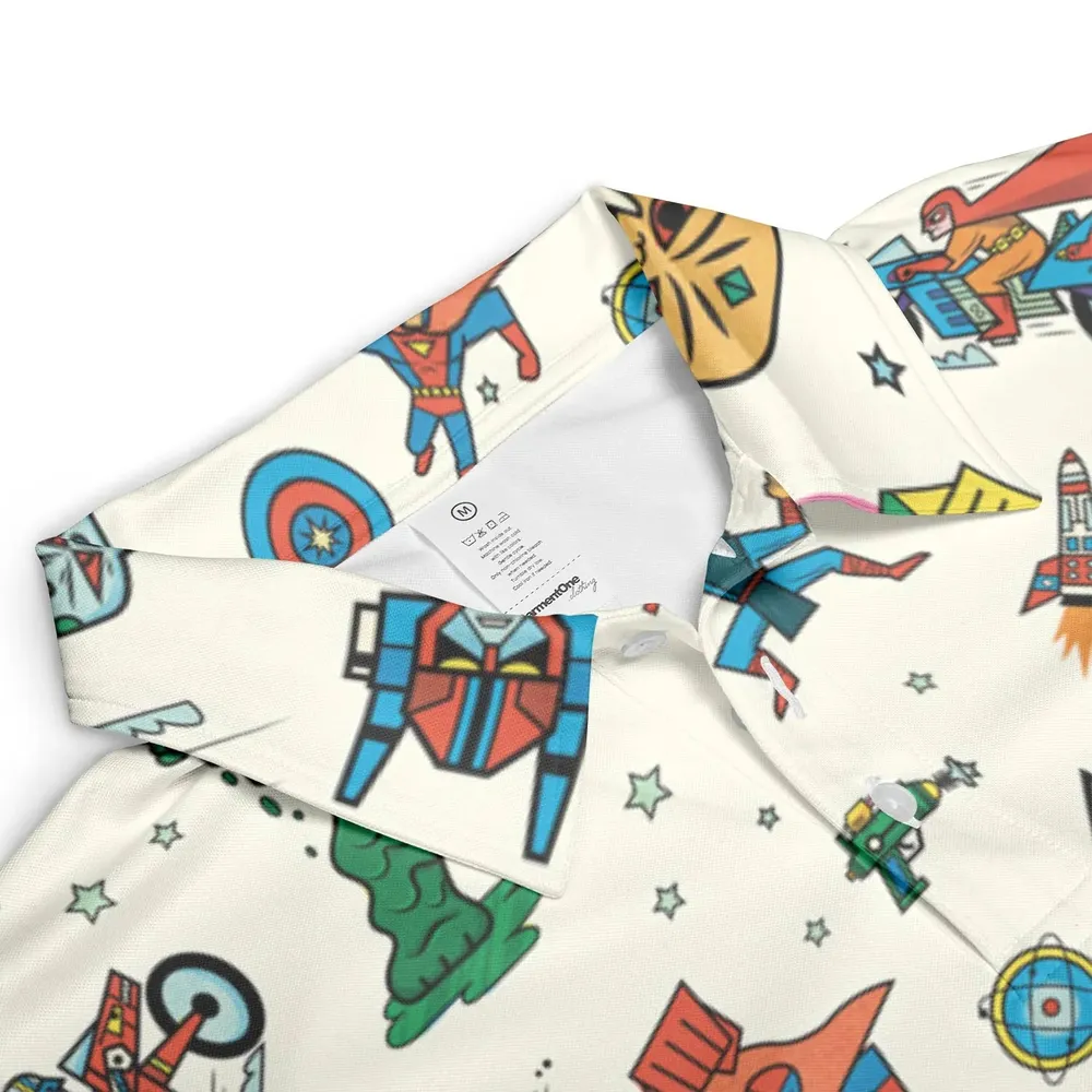 Nastalgic Cartoon Villains AOP Men/Women Polo Shirt - 3
