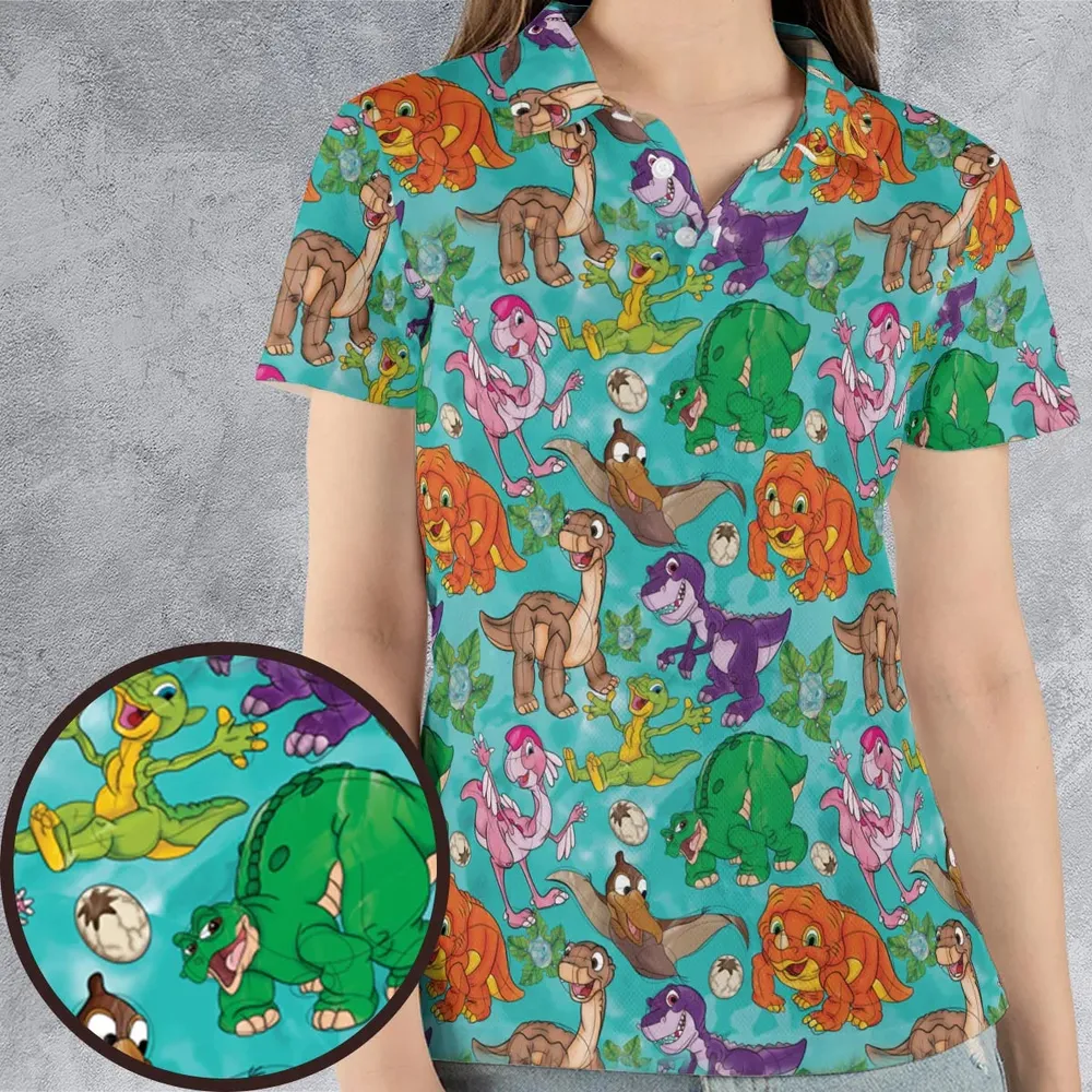 Squad Goals The Land Before Time AOP Men/Women Polo Shirt - 4
