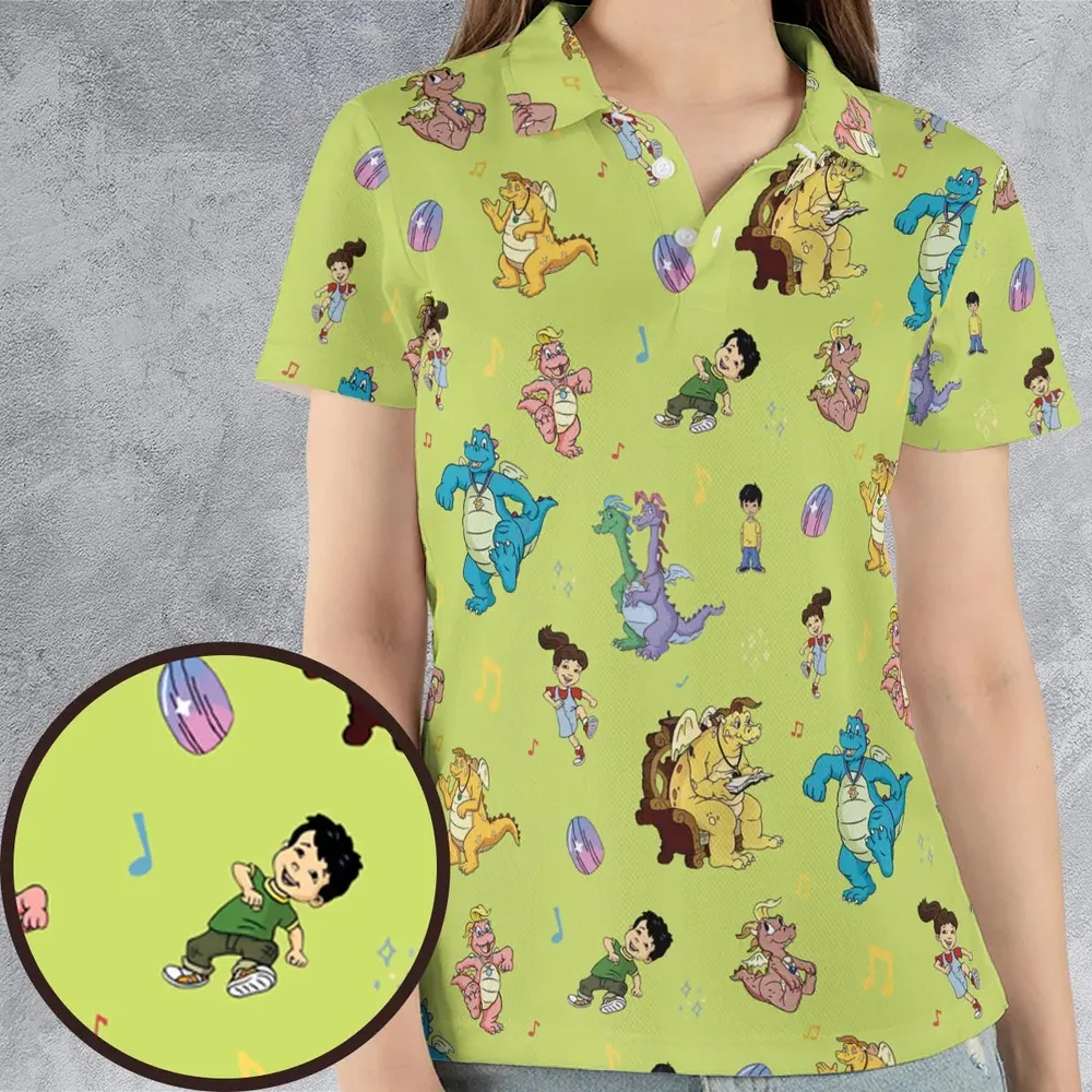 Dragontales Characters AOP Men/Women Polo Shirt - 4