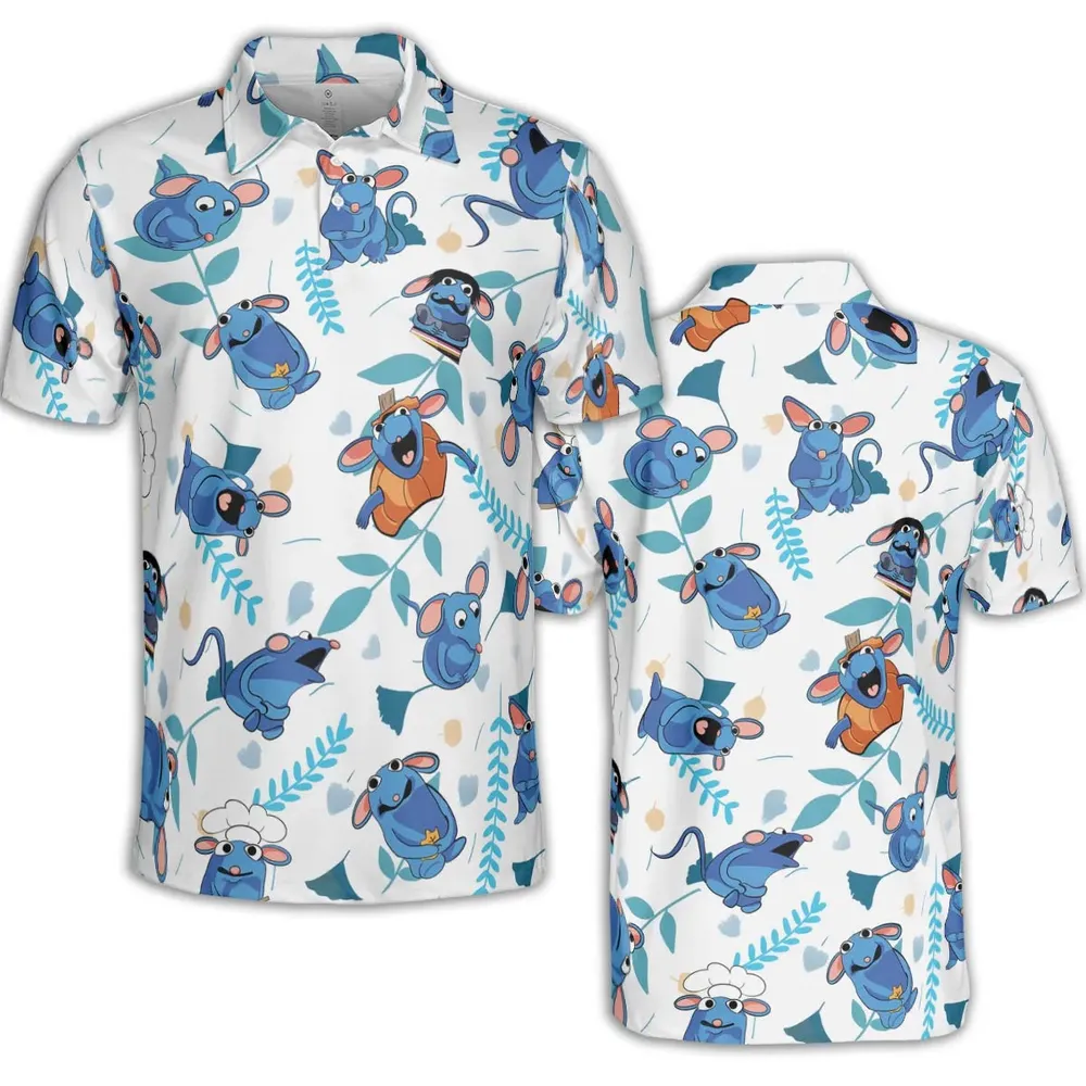 Cute Tutter Bear in the Big Blue House AOP Men/Women Polo Shirt - 2