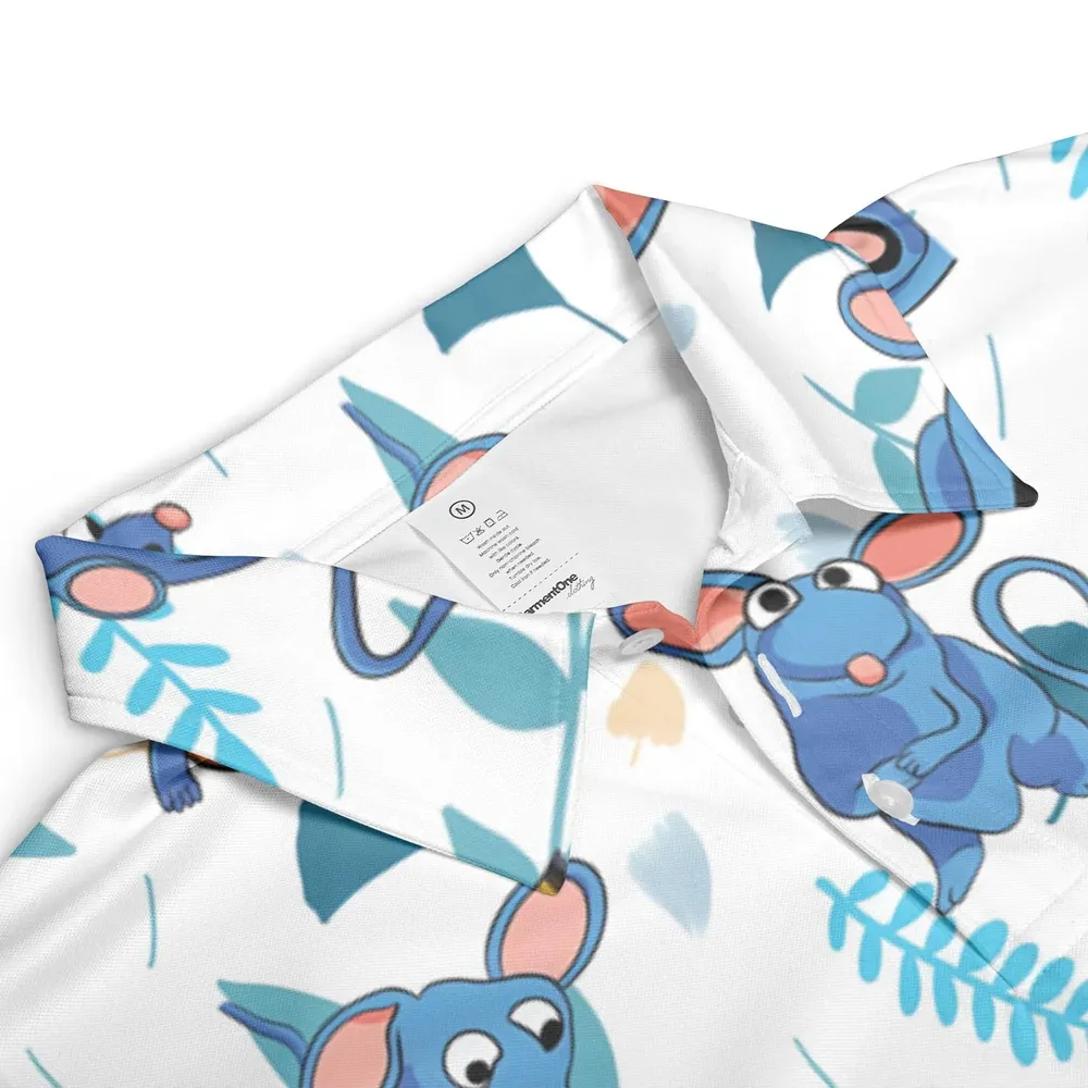 Cute Tutter Bear in the Big Blue House AOP Men/Women Polo Shirt - 3