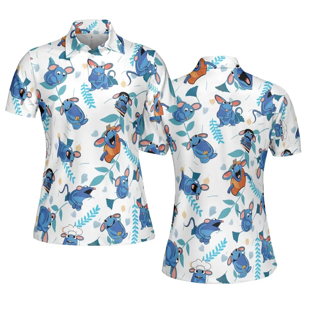 Cute Tutter Bear in the Big Blue House AOP Men/Women Polo Shirt - 5