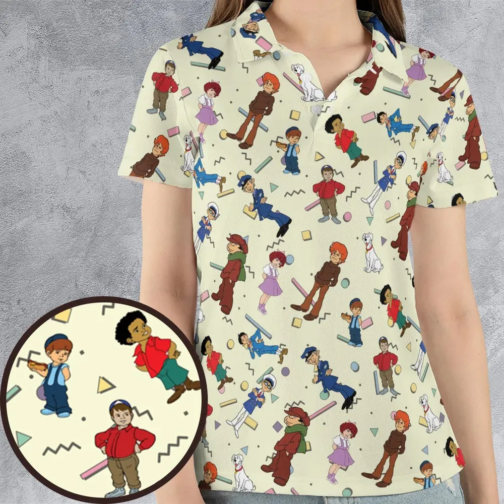 The Little Rascals Cartoon Characters AOP Men/Women Polo Shirt - 4