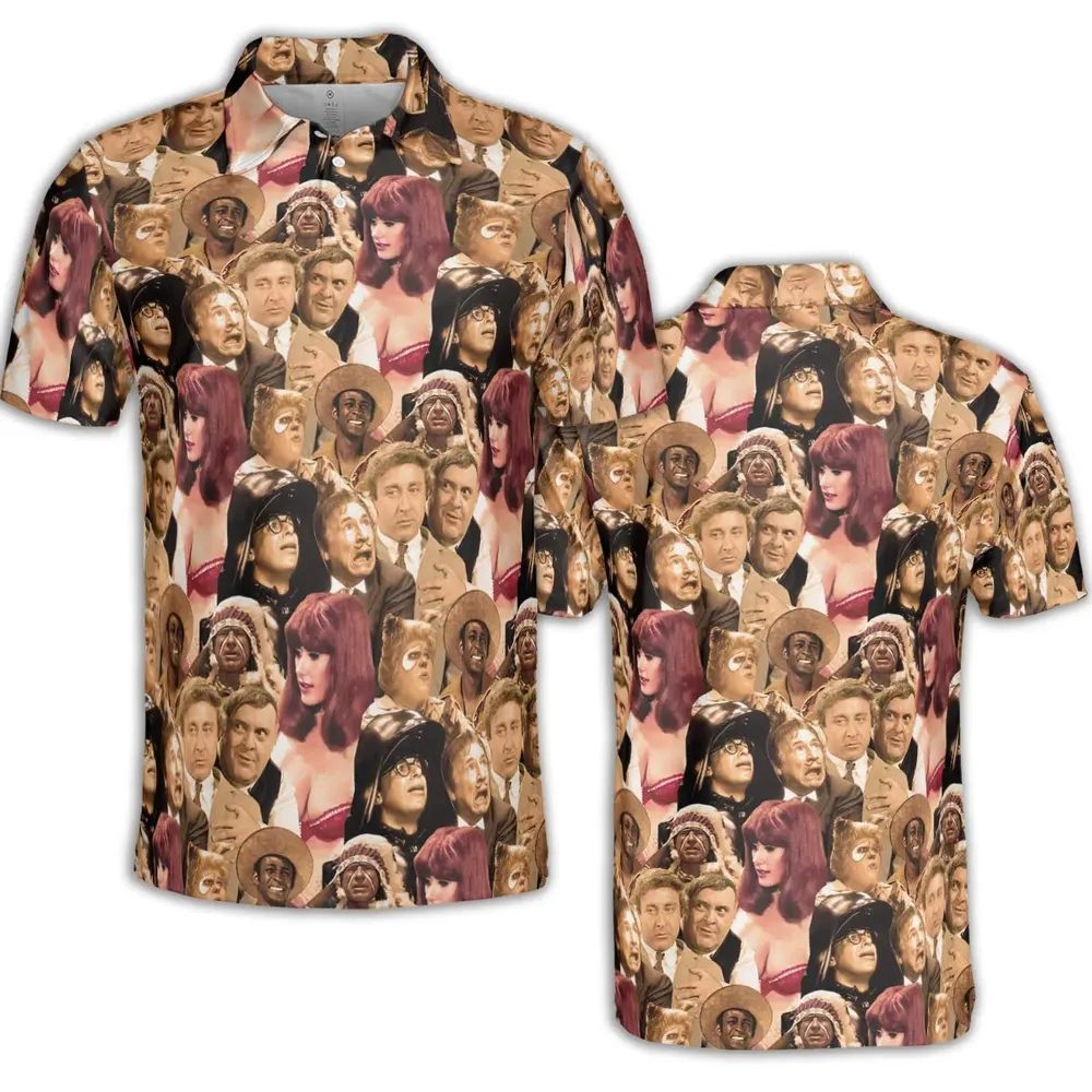 Mel Brook's movies collage AOP Men/Women Polo Shirt - 2