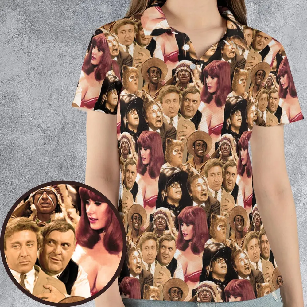 Mel Brook's movies collage AOP Men/Women Polo Shirt - 4