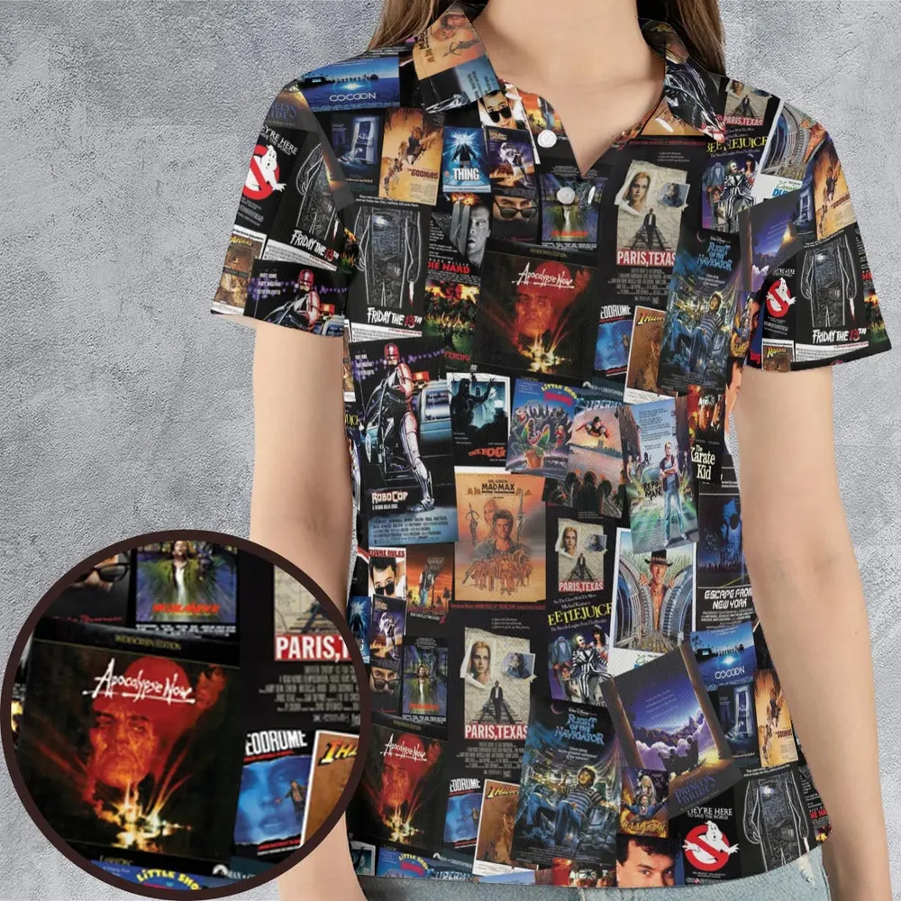 1980s Movie AOP Men/Women Polo Shirt - 4