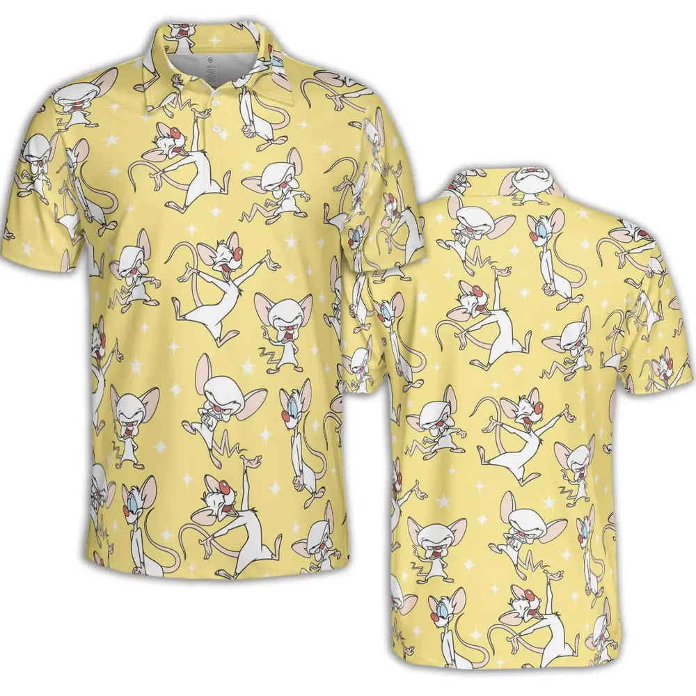 Lab Style Pinky and the Brain AOP Men/Women Polo Shirt - 2