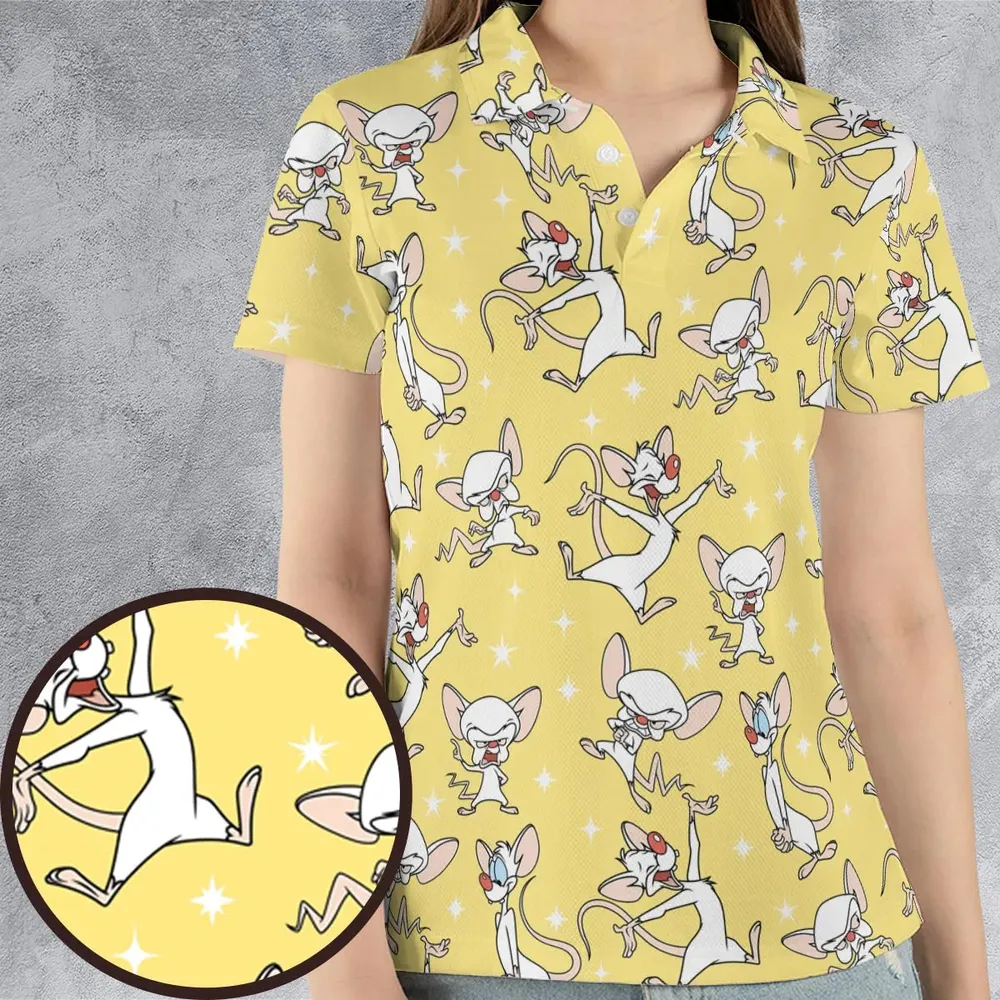 Lab Style Pinky and the Brain AOP Men/Women Polo Shirt - 4