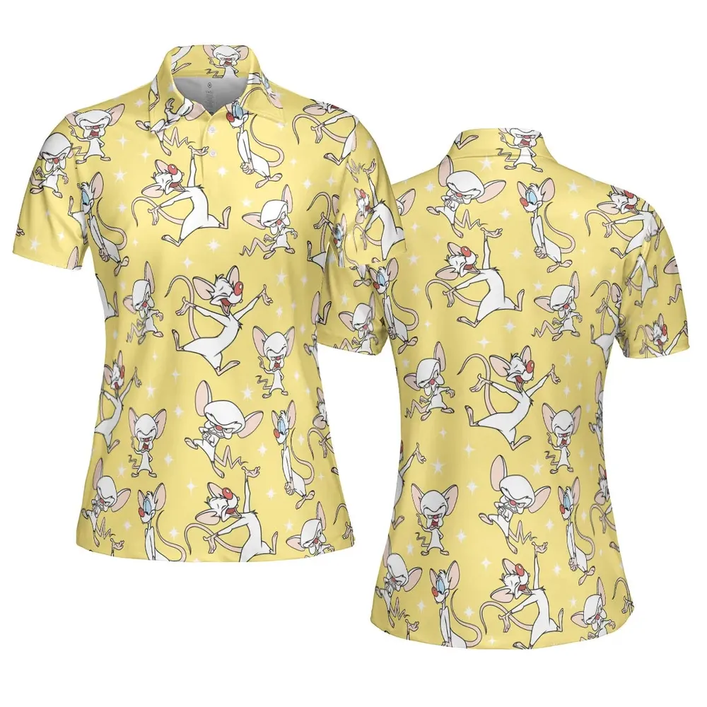 Lab Style Pinky and the Brain AOP Men/Women Polo Shirt - 5