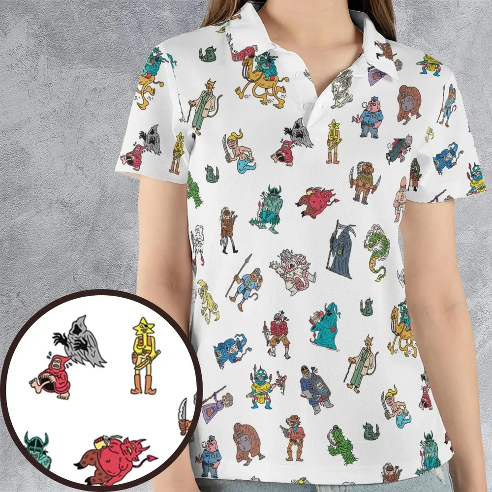 Characters Of Scumby AOP Men/Women Polo Shirt - 4