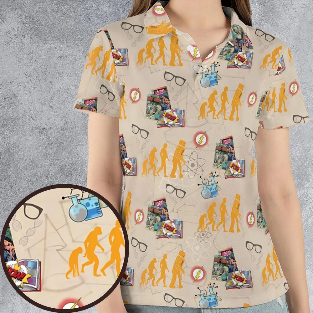 Geek Alert The Big Bang Theory AOP Men/Women Polo Shirt - 4
