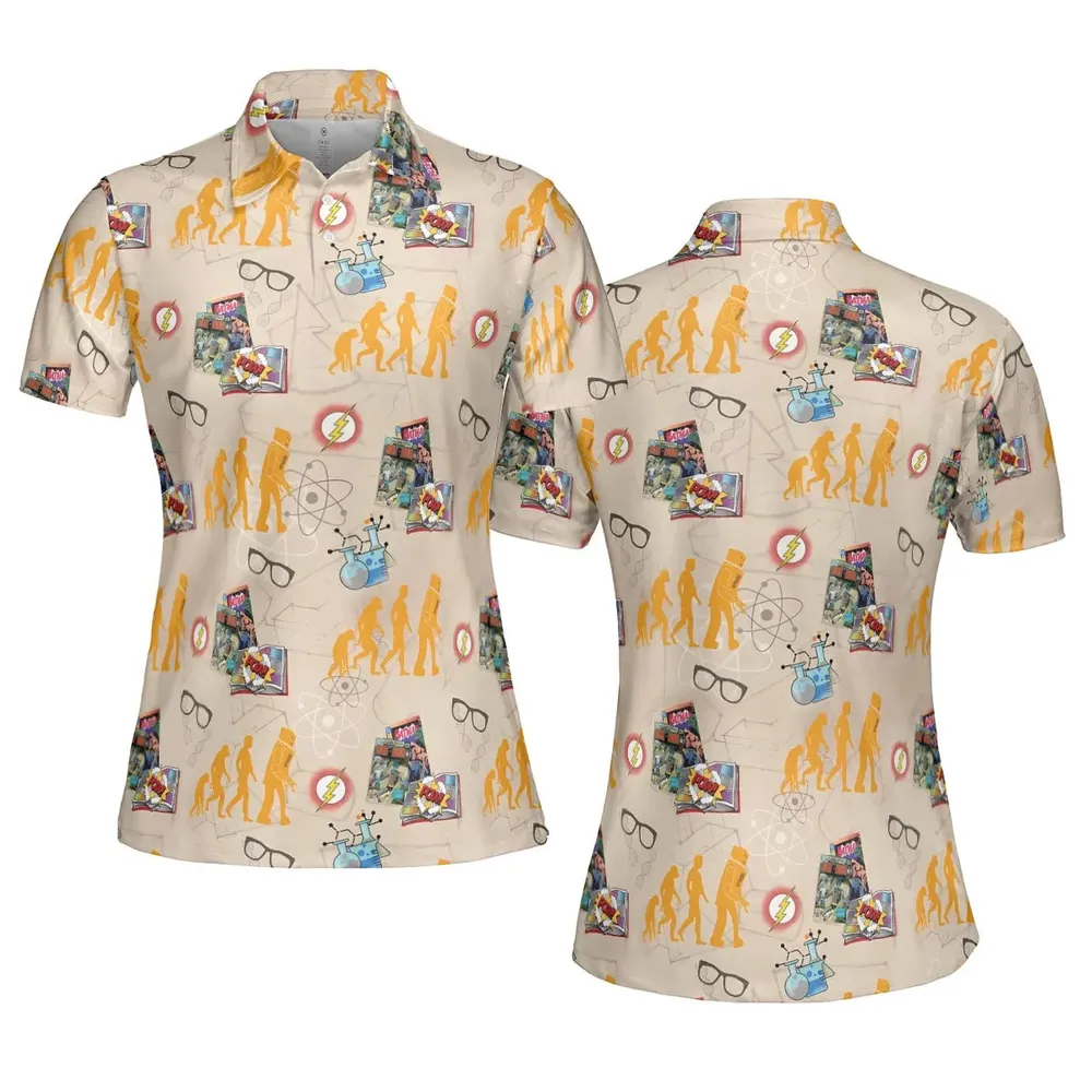 Geek Alert The Big Bang Theory AOP Men/Women Polo Shirt - 5