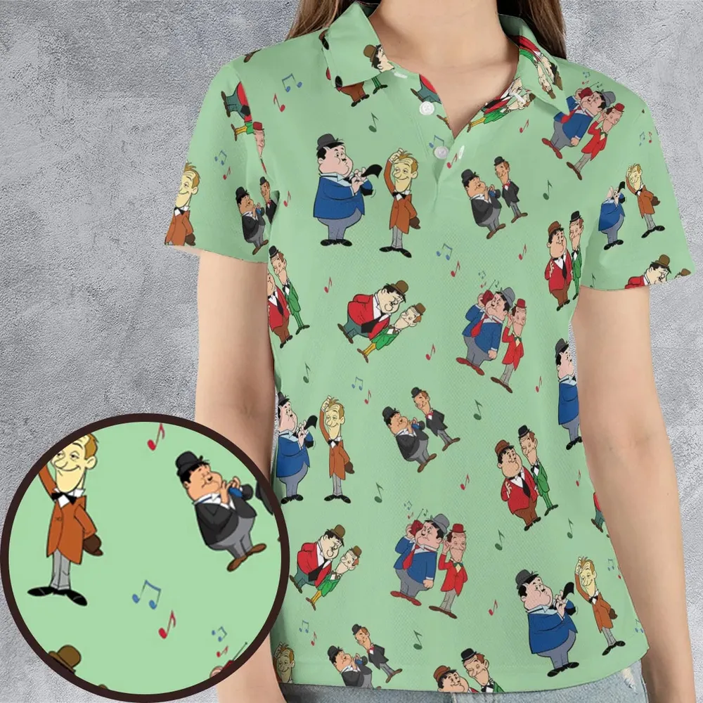 Another Fine Mess Laurel And Hardy AOP Men/Women Polo Shirt - 4