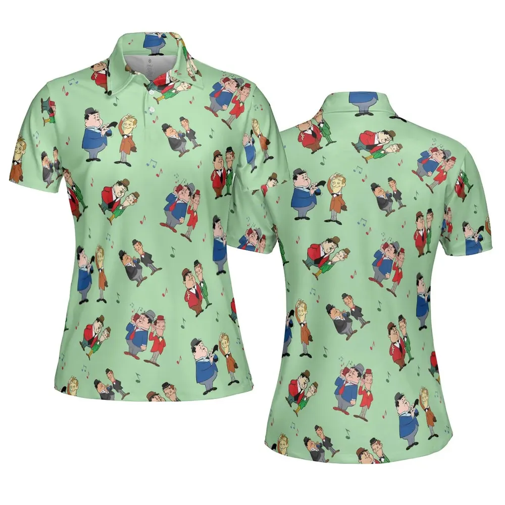 Another Fine Mess Laurel And Hardy AOP Men/Women Polo Shirt - 5