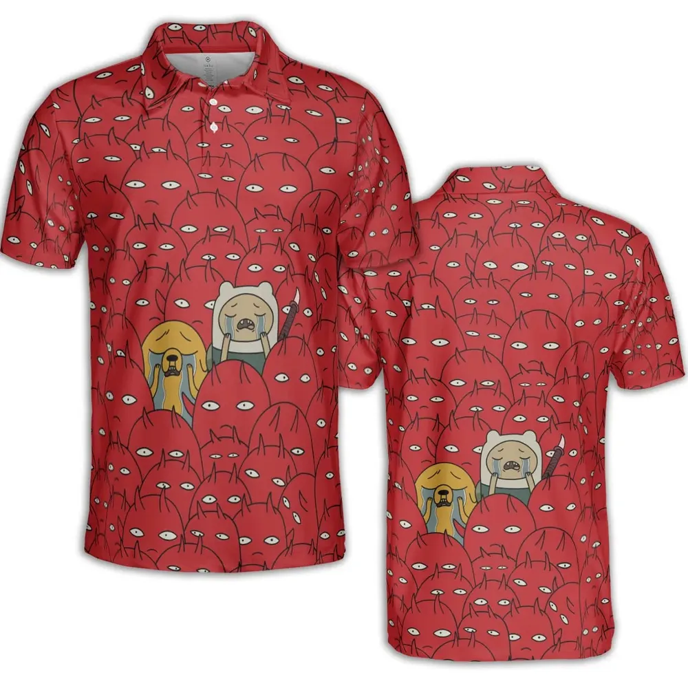 At Hell Adventure Time AOP Men/Women Polo Shirt - 2