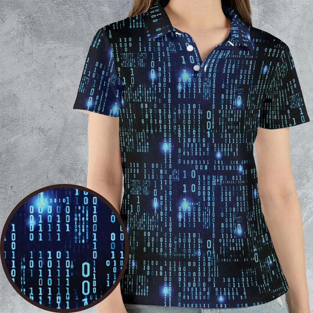 Binary Vibes AOP Men/Women Polo Shirt - 4