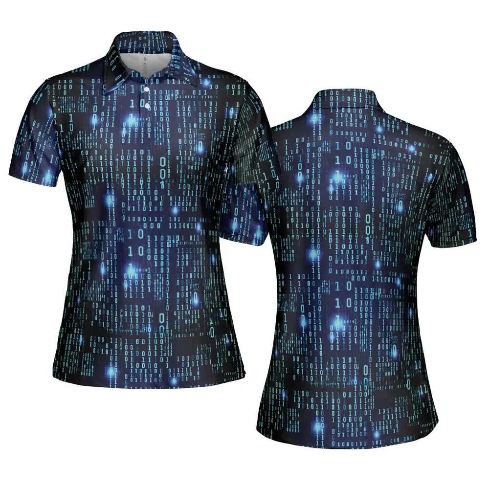 Binary Vibes AOP Men/Women Polo Shirt - 5