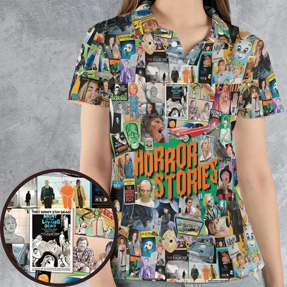 Horror Stories AOP Men/Women Polo Shirt - 4