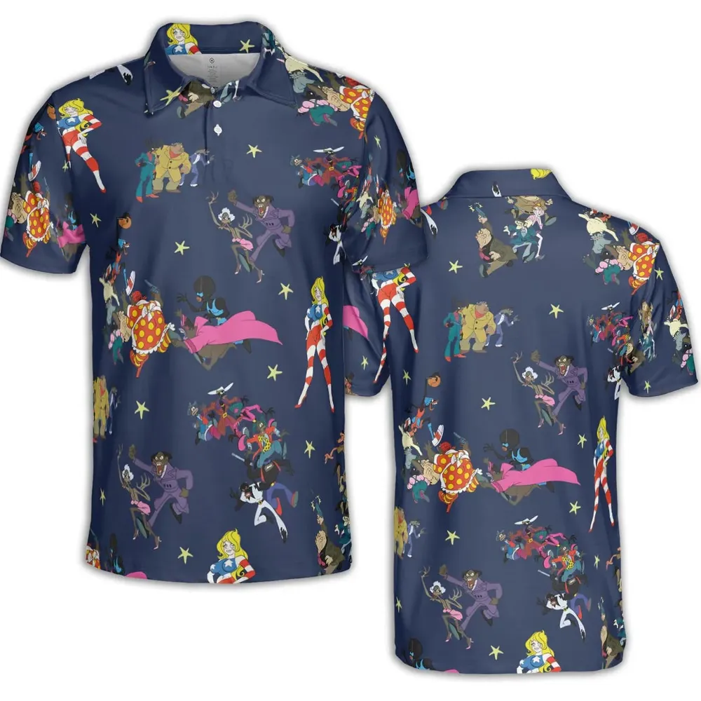 Coonskin Characters Ralph Baskin AOP Men/Women Polo Shirt - 2