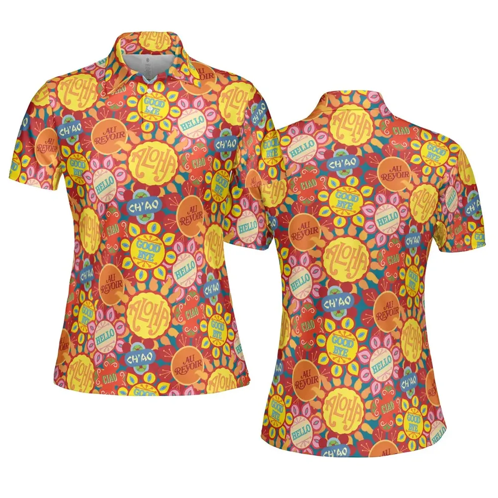 It's a Small World Flowers AOP Men/Women Polo Shirt - 5