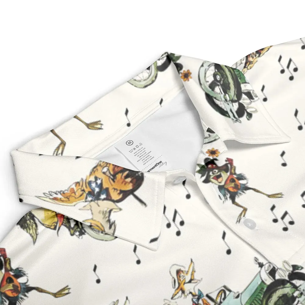 America Sings Characters AOP Men/Women Polo Shirt - 3