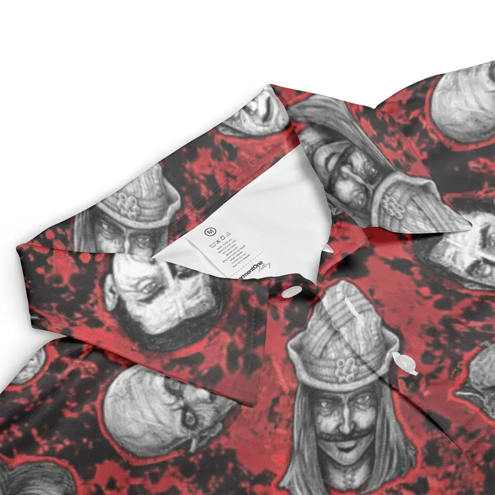 Many Faces Of Dracula AOP Men/Women Polo Shirt - 3