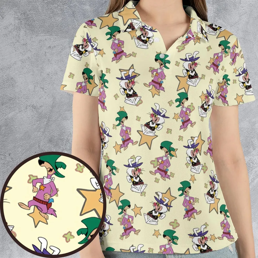 Ricochet Rabbit And Droop-A-Long AOP Men/Women Polo Shirt - 4