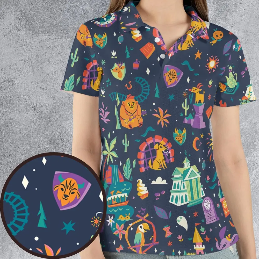 Magic Kingdom Theme AOP Men/Women Polo Shirt - 4