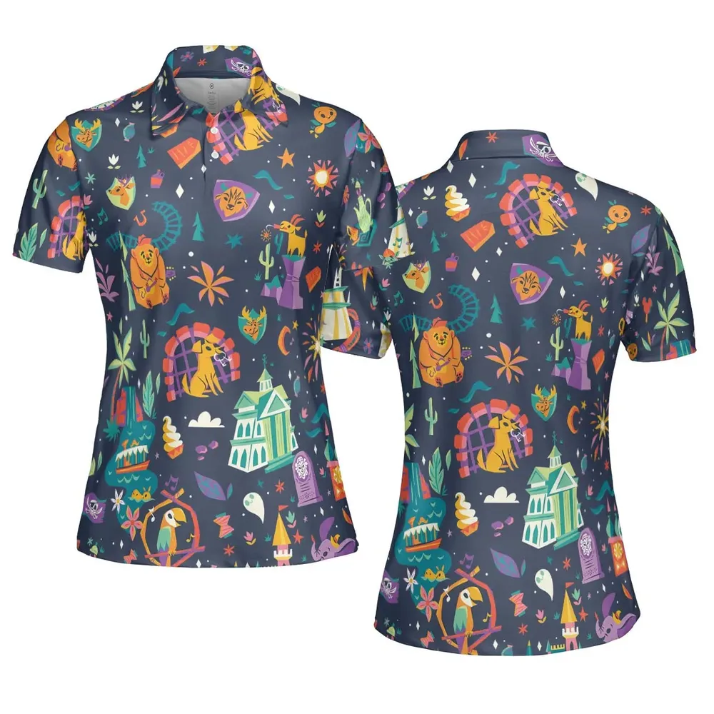 Magic Kingdom Theme AOP Men/Women Polo Shirt - 5