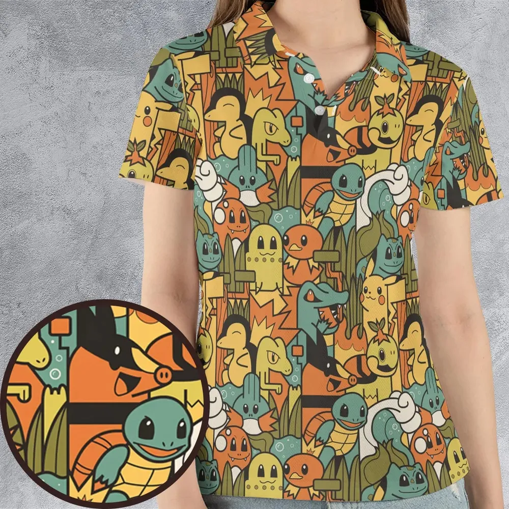Power Starter Colors Pokemon AOP Men/Women Polo Shirt - 4