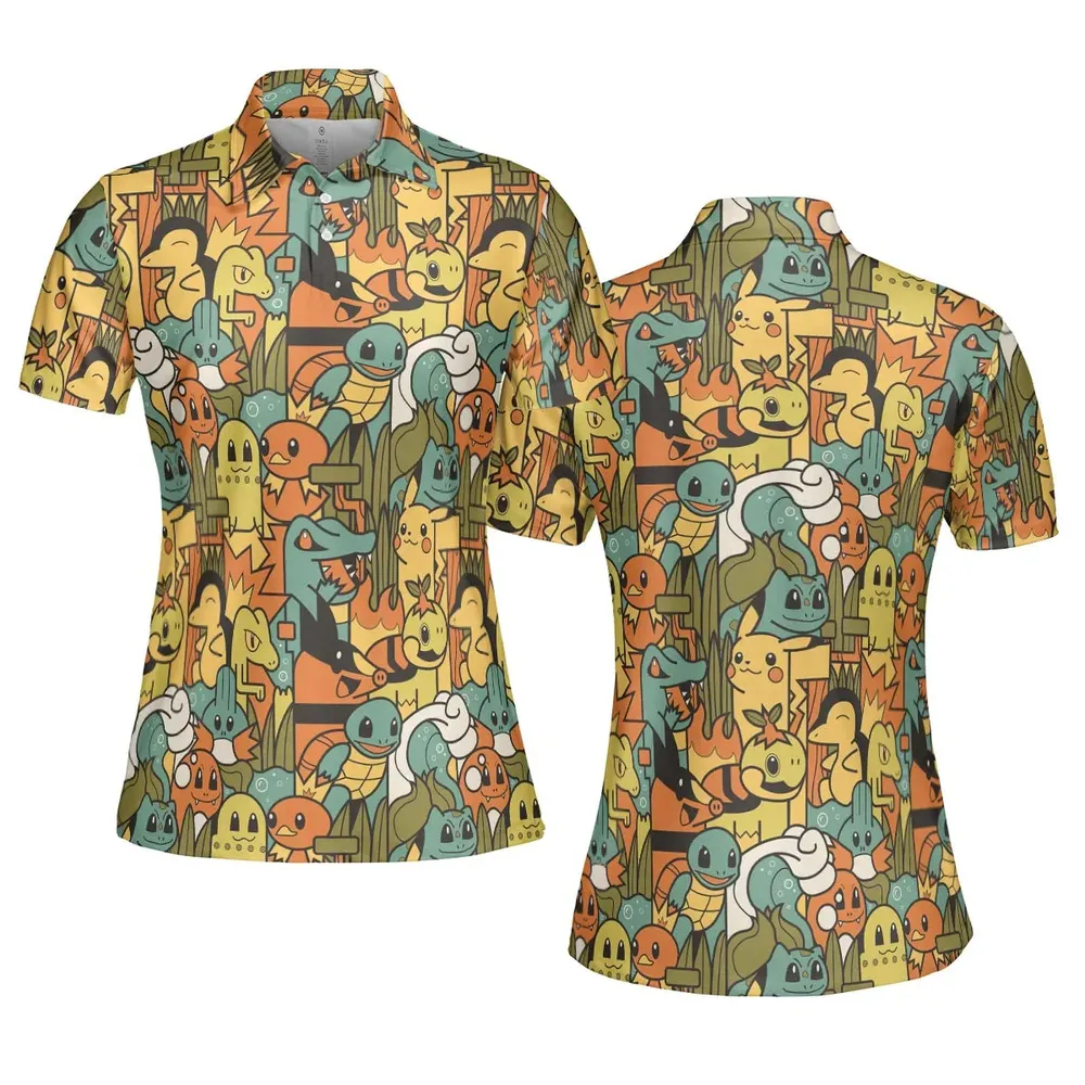 Power Starter Colors Pokemon AOP Men/Women Polo Shirt - 5
