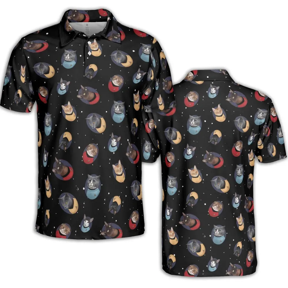 Live Long and Paws-purr Star Trek AOP Men/Women Polo Shirt - 2