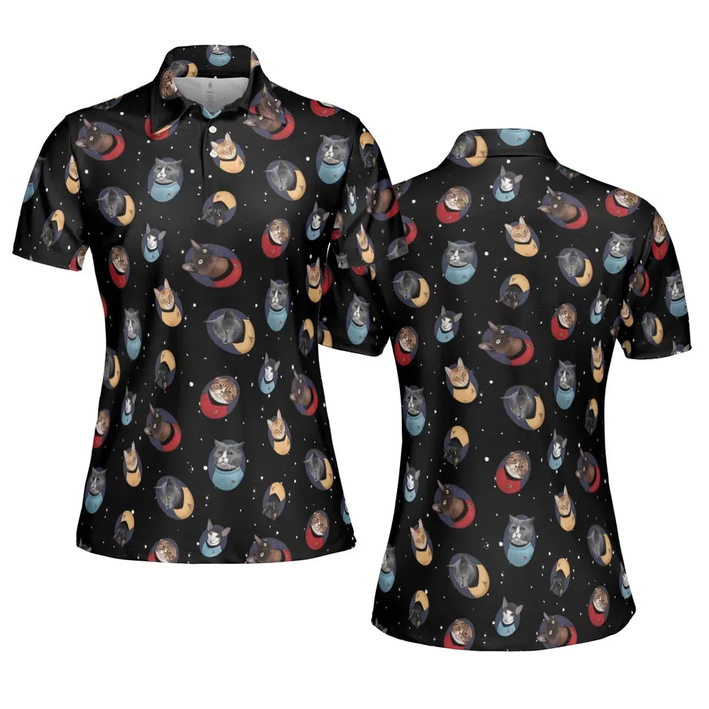 Live Long and Paws-purr Star Trek AOP Men/Women Polo Shirt - 5