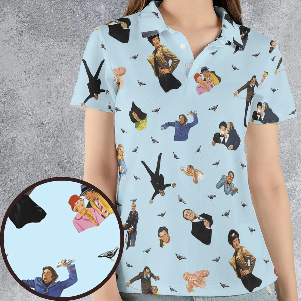High Anxiety Characters AOP Men/Women Polo Shirt - 4