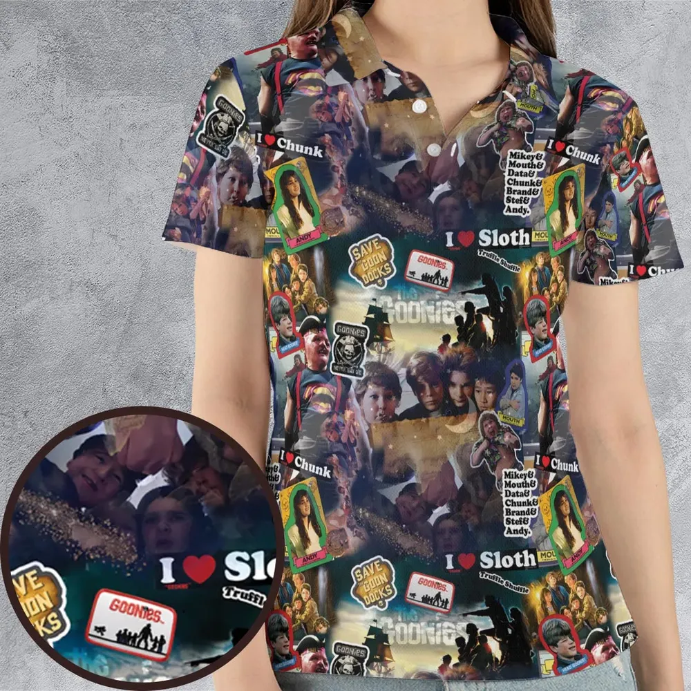 Goonies Rule The Goonies AOP Men/Women Polo Shirt - 4