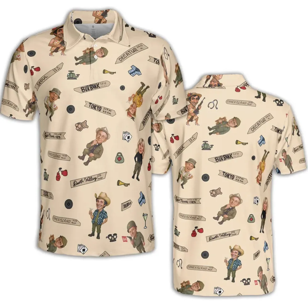 Best Care Anywhere in Korea M*A*S*H AOP Men/Women Polo Shirt - 2