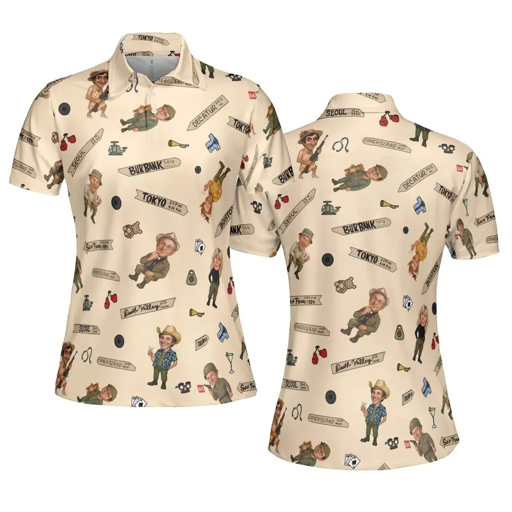 Best Care Anywhere in Korea M*A*S*H AOP Men/Women Polo Shirt - 5