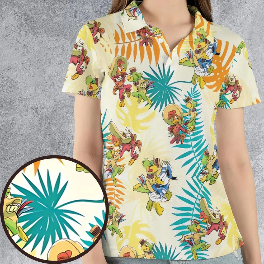Tropical The Three Caballeros AOP Men/Women Polo Shirt - 4