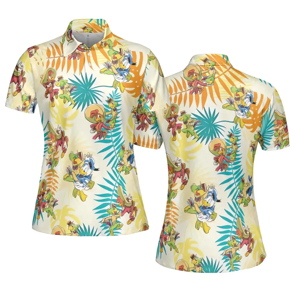 Tropical The Three Caballeros AOP Men/Women Polo Shirt - 5