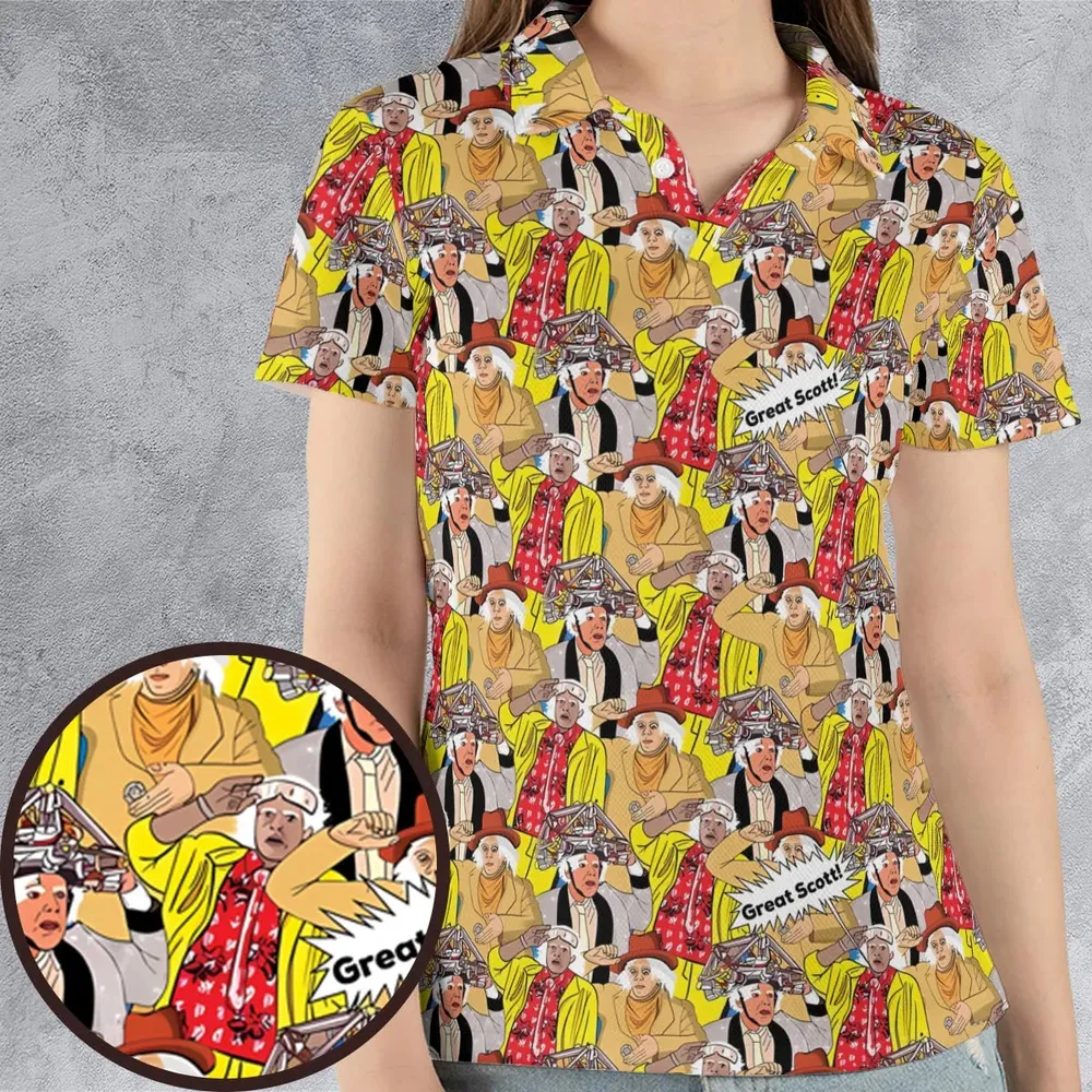 Great Scott Back to the Future AOP Men/Women Polo Shirt - 4