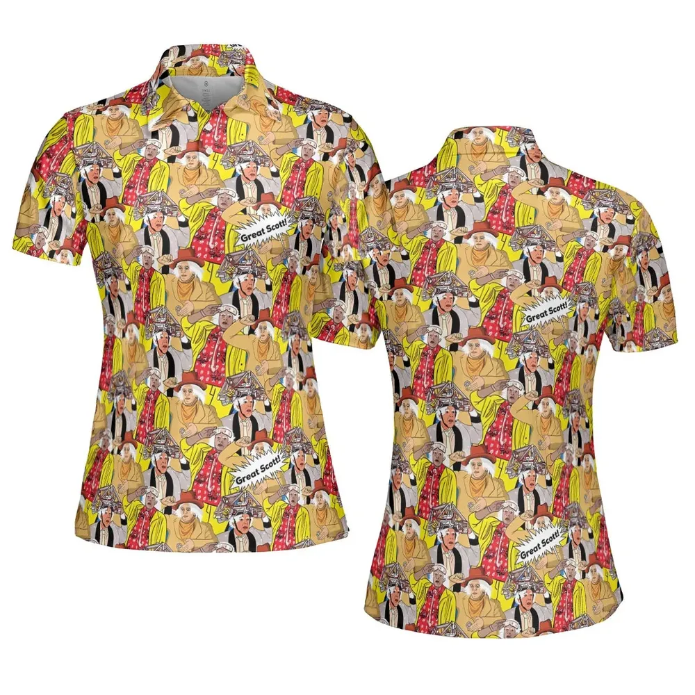 Great Scott Back to the Future AOP Men/Women Polo Shirt - 5