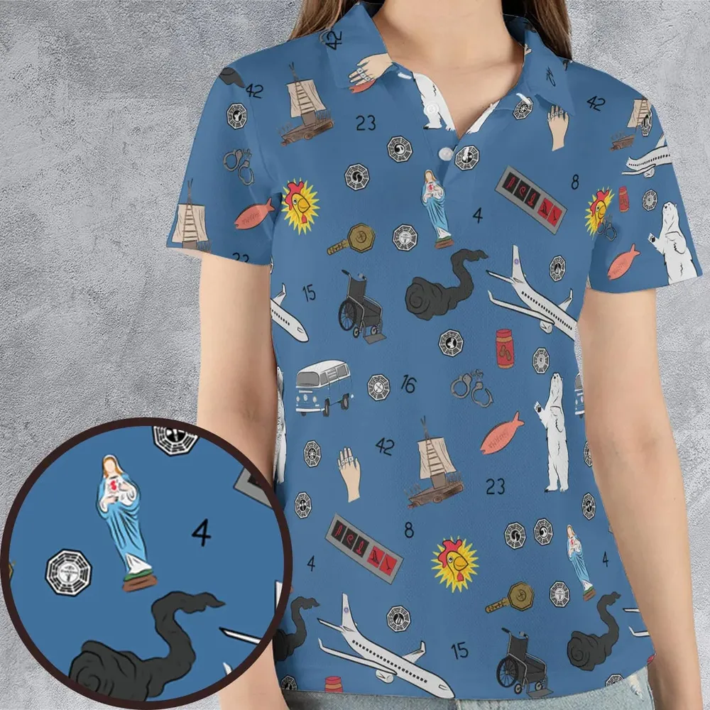 Get Lost Again Lost TV Show AOP Men/Women Polo Shirt - 4