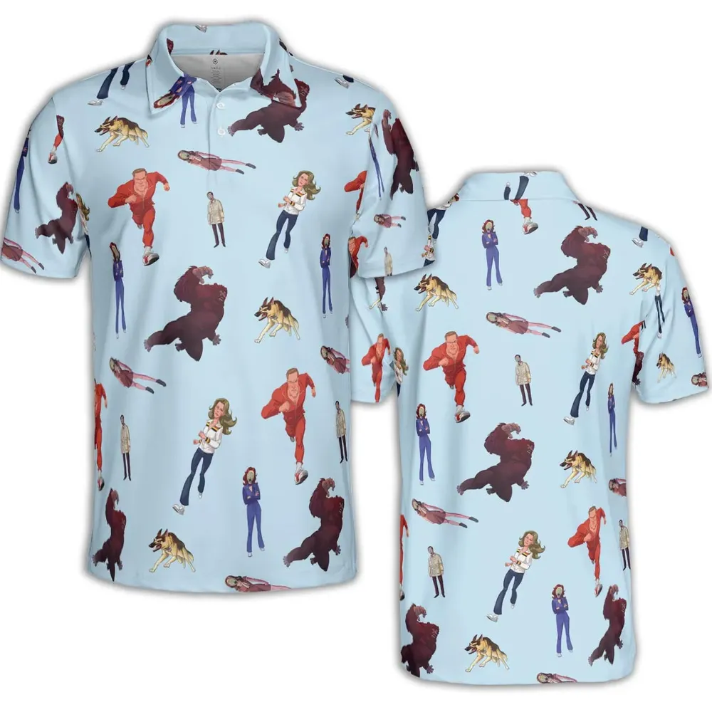 The Six Million Dollar Man and the Bionic Woman AOP Men/Women Polo Shirt - 2