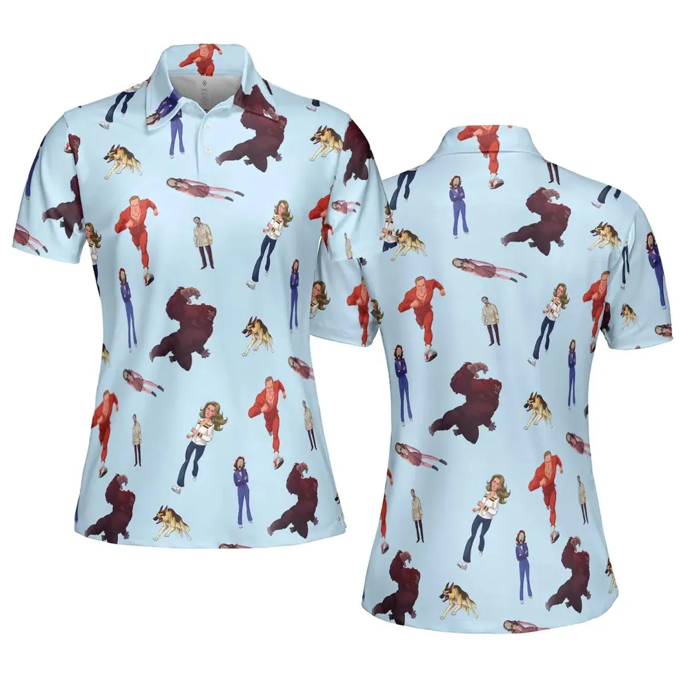 The Six Million Dollar Man and the Bionic Woman AOP Men/Women Polo Shirt - 5