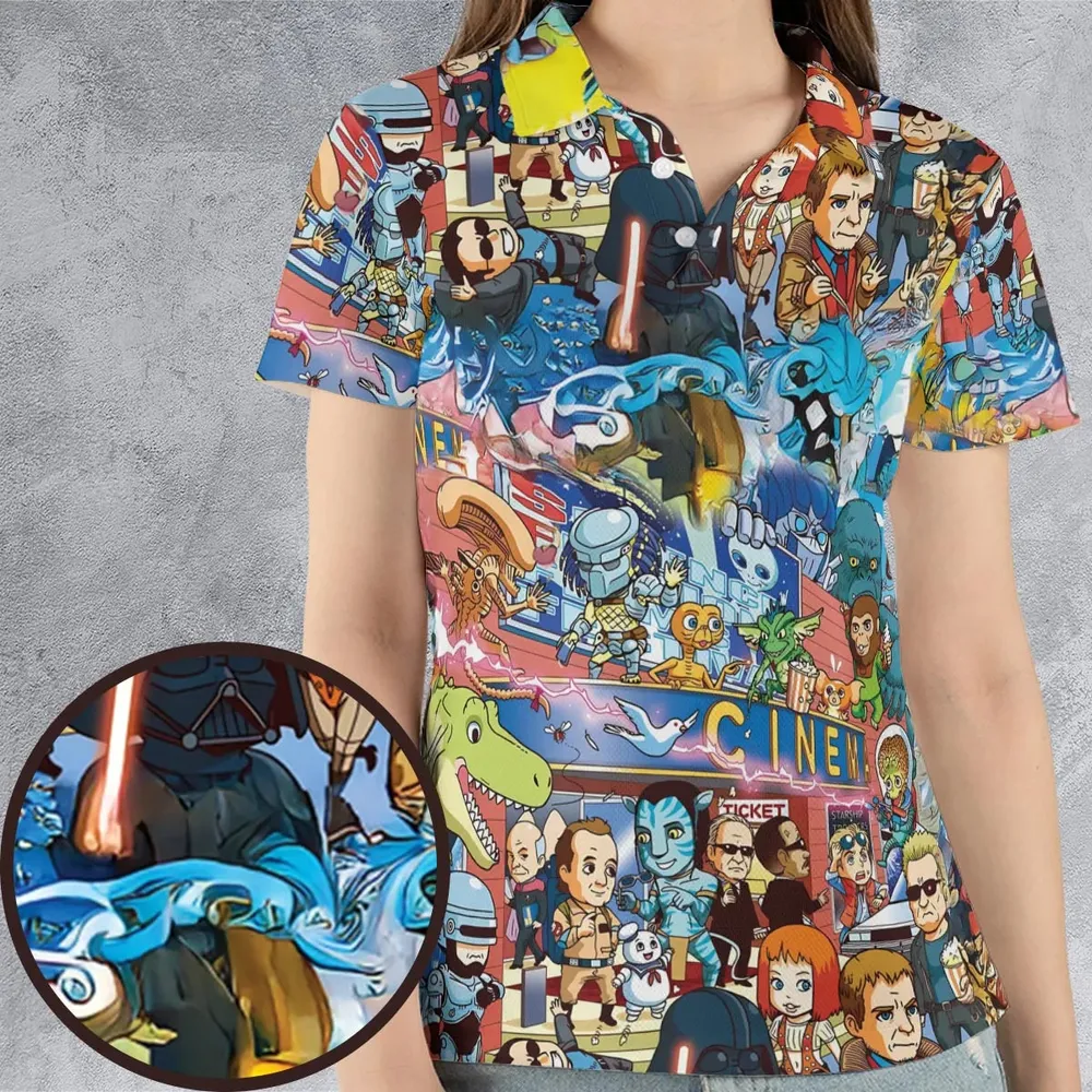 A Space Odyssey AOP Men/Women Polo Shirt - 4