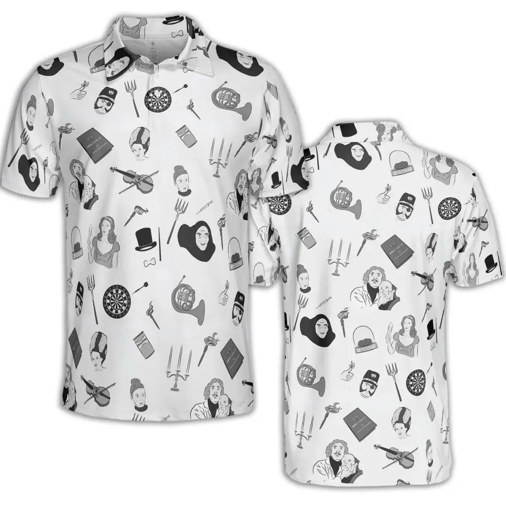 Pronounce Fronkenstein Young Frankenstein AOP Men/Women Polo Shirt - 2