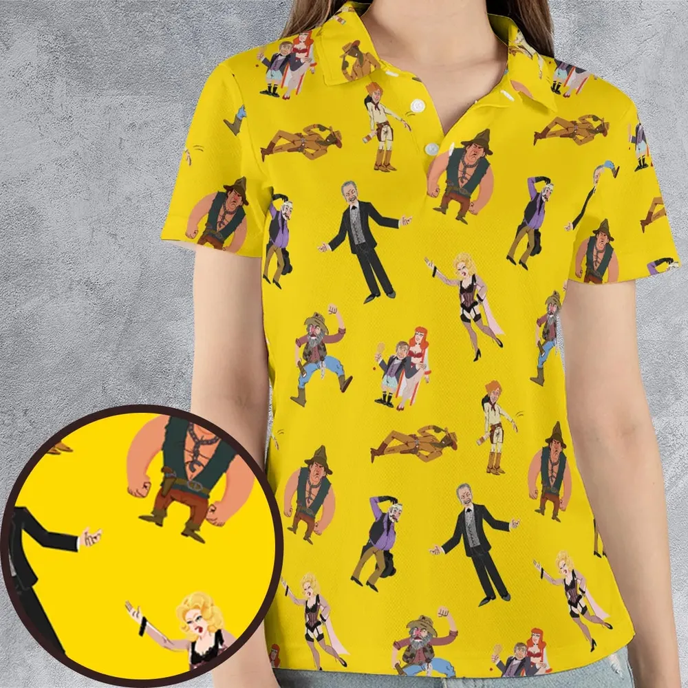 Blazing Saddles Characters AOP Men/Women Polo Shirt - 4