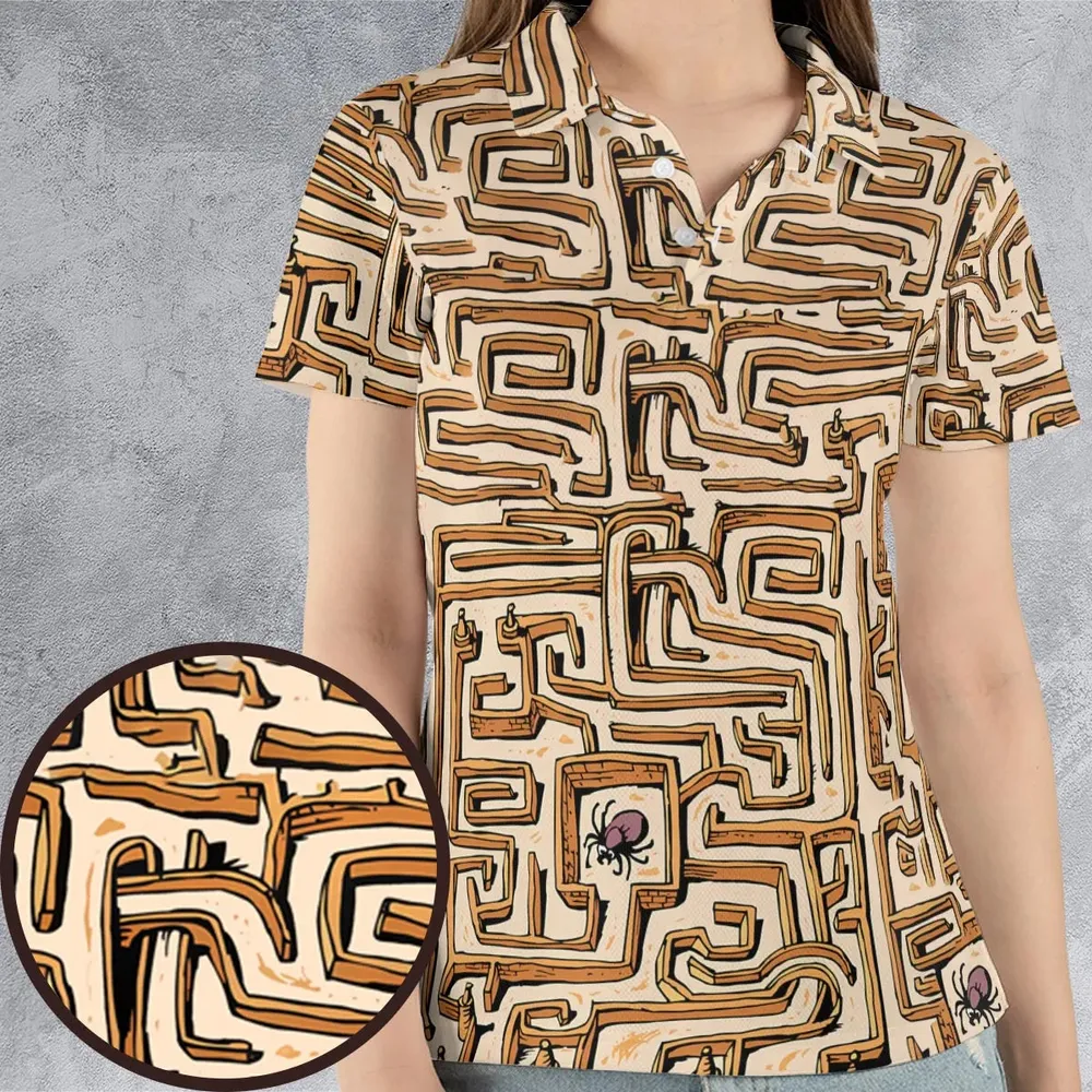 Fantasy Drip Labyrinth AOP Men/Women Polo Shirt - 4
