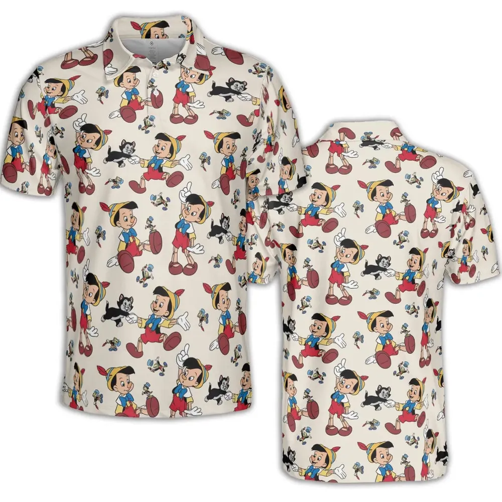 Whimsy Wear Pinocchio AOP Men/Women Polo Shirt - 2